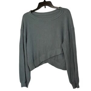 Lululemon Reversible Crossover Sweater in Chambray Knit Pullover Cashmere - 10